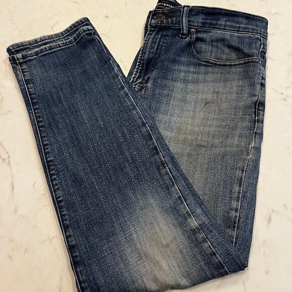 Lucky Brand Men's 121 Slim Stretch Cotton Blend Distressed‎ Blue Jeans 34x32 - Picture 1 of 12